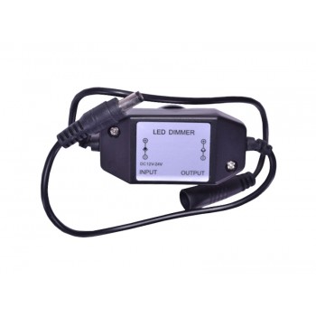 LED диммер 6A 72W 12V Black (Mini,провод)